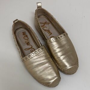 Sam Edelman Metallic Gold Espadrilles